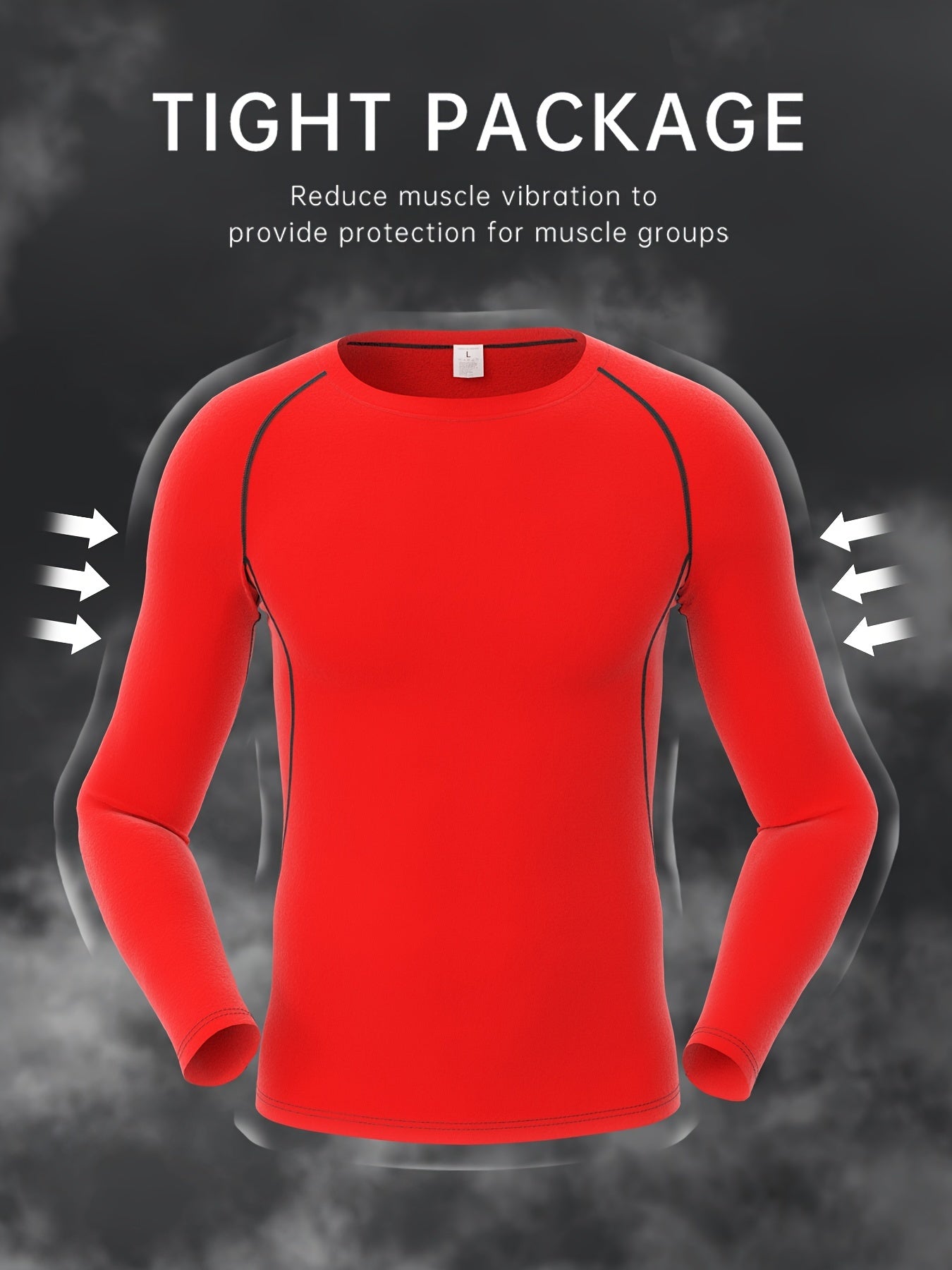 Men's Quick Dry Long Sleeve Fitness Top Crew Neck