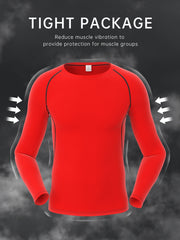 Men's Quick Dry Long Sleeve Fitness Top Crew Neck