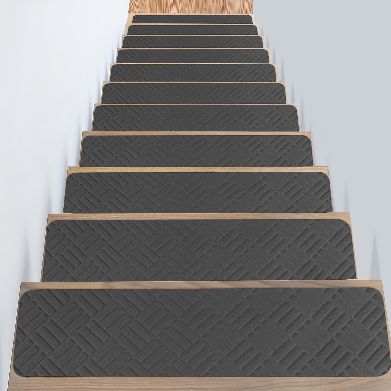15pcs Self Adhesive Carpet Stair Treads for Wooden Steps - Felt Stair Carpet Tre