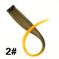 8 Cm Long Straight Hair Extensions Synthetic Hair Pieces for Women Girls Party