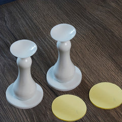 2pcs Plastic Magnetic Door Stopper Punching Anti Collision Mute Durable