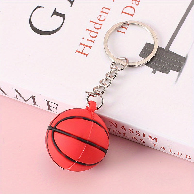 Kids Sports Keychain Set Football Soccer Basketball Tennis Creative Cartoon Gift