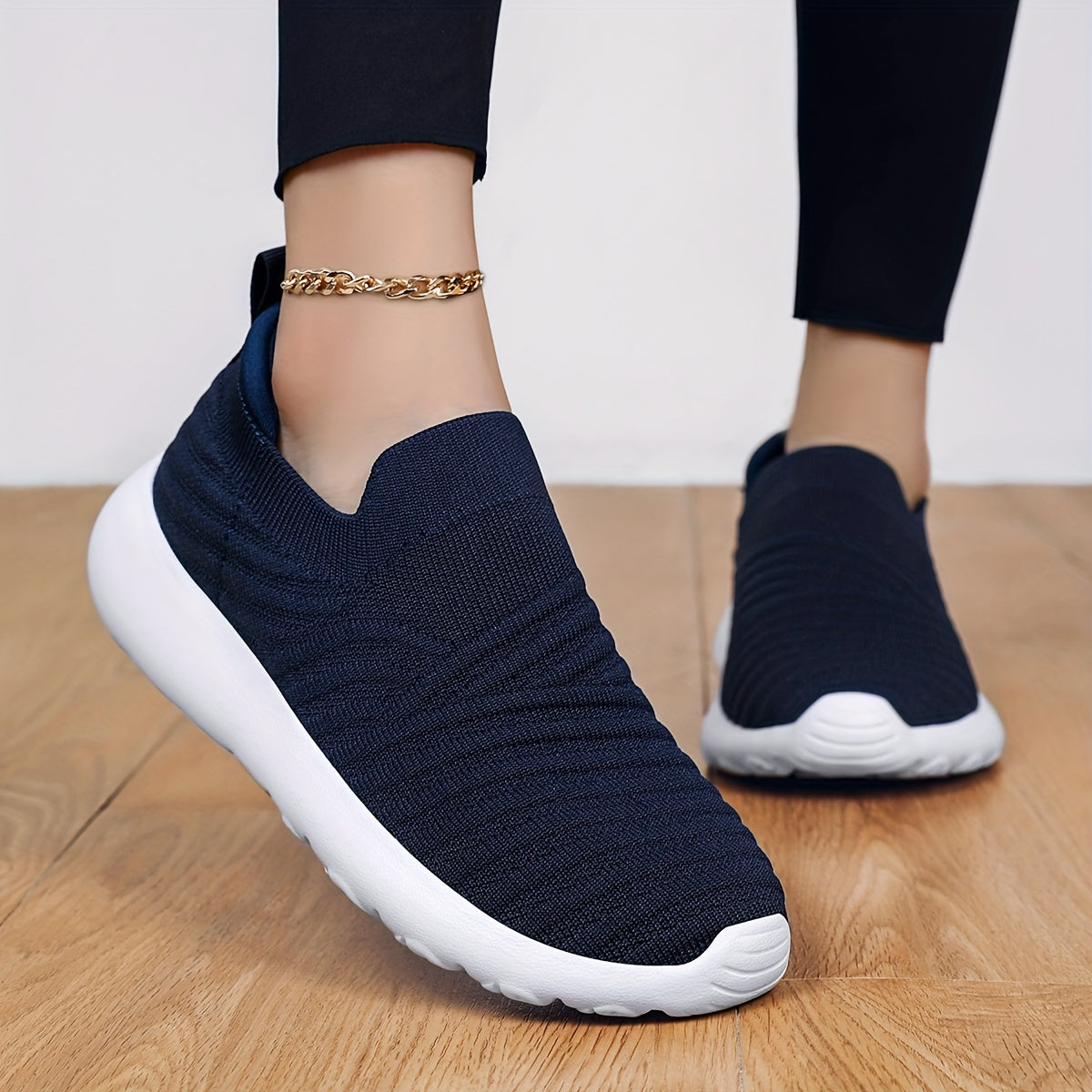 Knit Textured Walking Shoes for Women