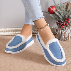Women's Non Slip Thickened Sneakers Soft Comfortable Warm Sport Shoes