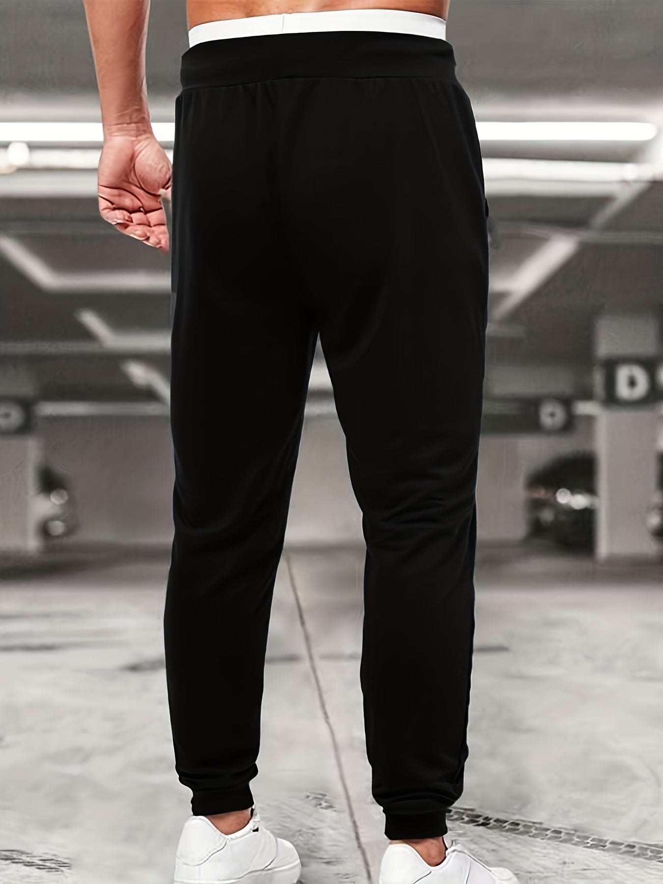 Men's Outdoor Bear Print Joggers Pants for Spring Summer Autumn