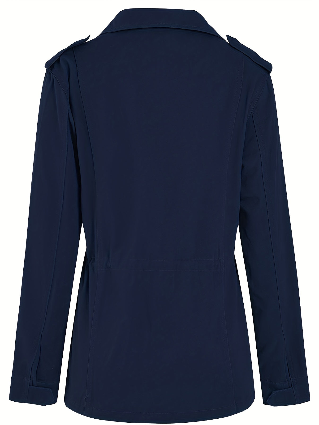 Solid Cargo Jacket Casual Long Sleeve Outerwear Women's Clothing