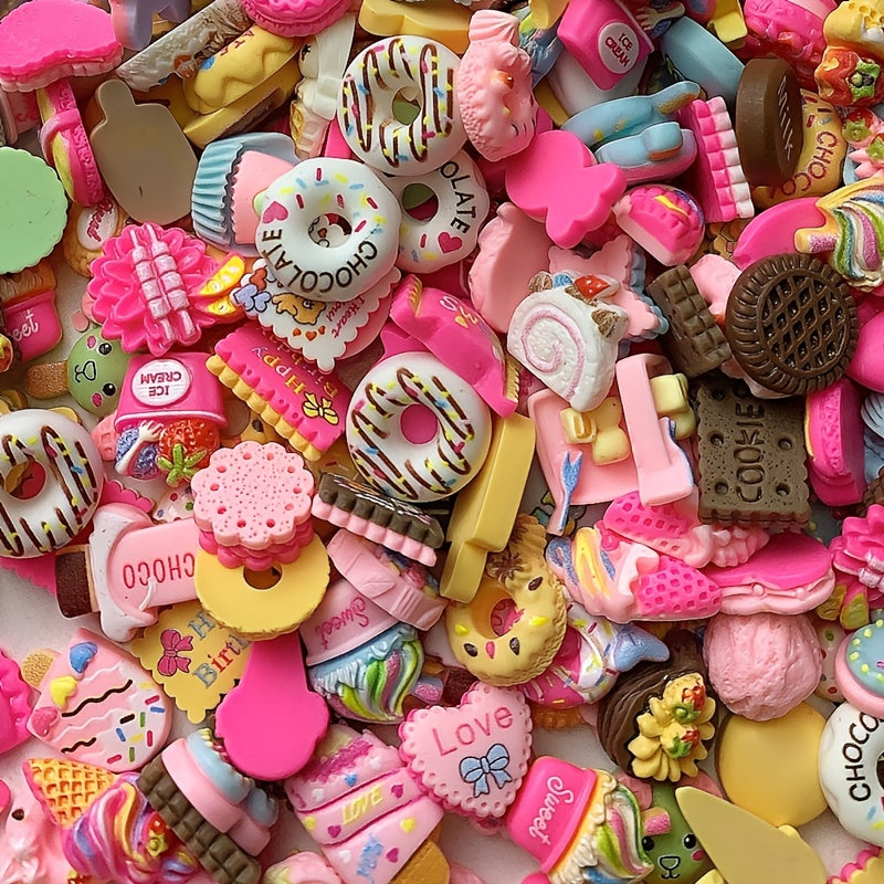 15 Pcs Mixed Style Resin Food Charms for DIY Decoration
