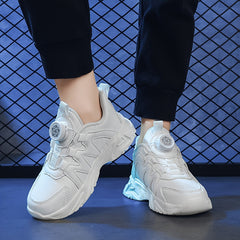 Girls' Chunky Shoes with Rotating Buckle Non Slip Soft Sole Sneakers
