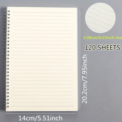 Waterproof Side Spiral Notebook 20 X 14cm Transparent Cover Blank Lined Grid