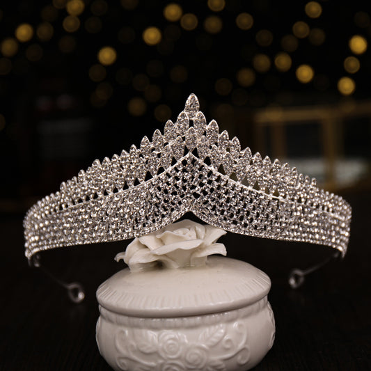 Vintage Rhinestone Princess Tiara Crown Headband Wedding Party