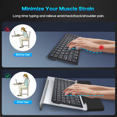 Ergonomic Keyboard Stand with Wrist Rest for Desk