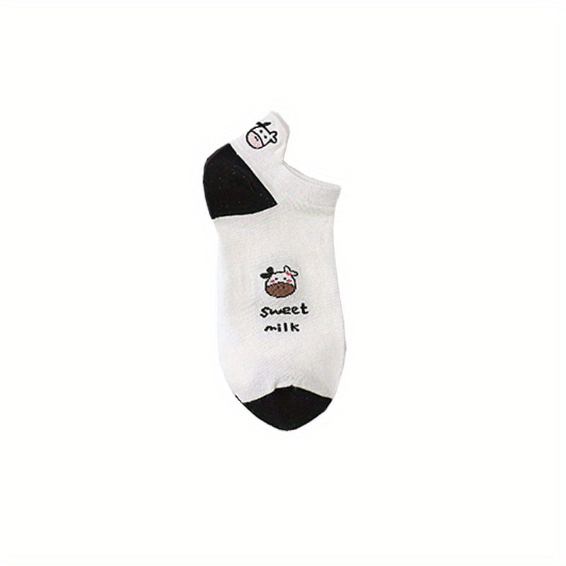 Girls Cow Pattern Socks Breathable Comfy Children s Socks