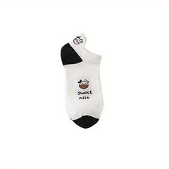 Girls Cow Pattern Socks Breathable Comfy Children s Socks