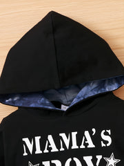 Boys' Tie Dye Cotton Hoodie Letter Print
