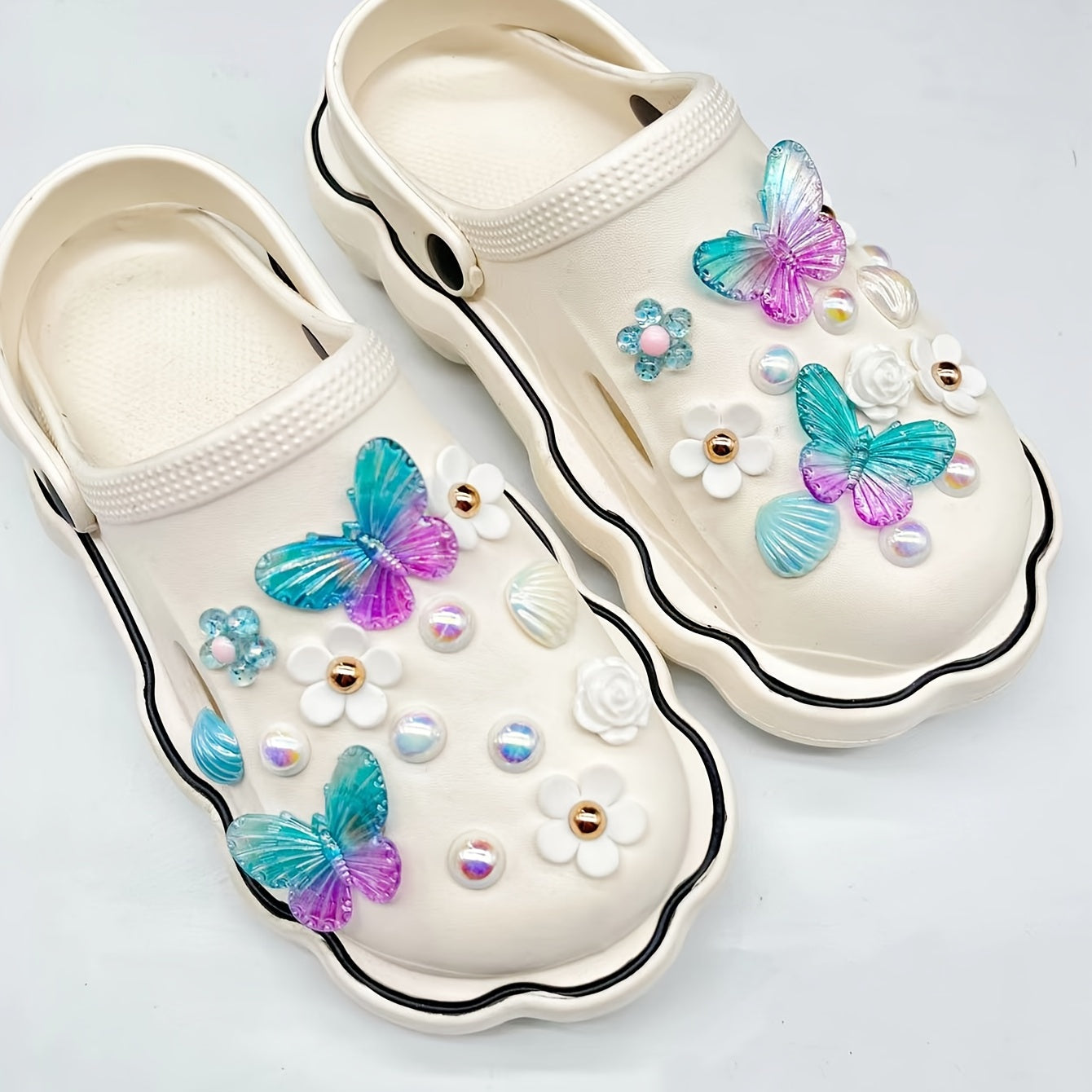 28pcs Colorful Butterfly Set for Clog Sandals DIY Accessories