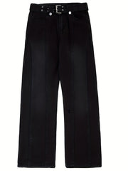 Loose Fit Wide Leg Jeans Mens Street Style Denim Pants