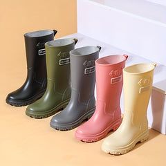 Women's Warm Rain Boots Waterproof & Anti skid Mid Water Shoes