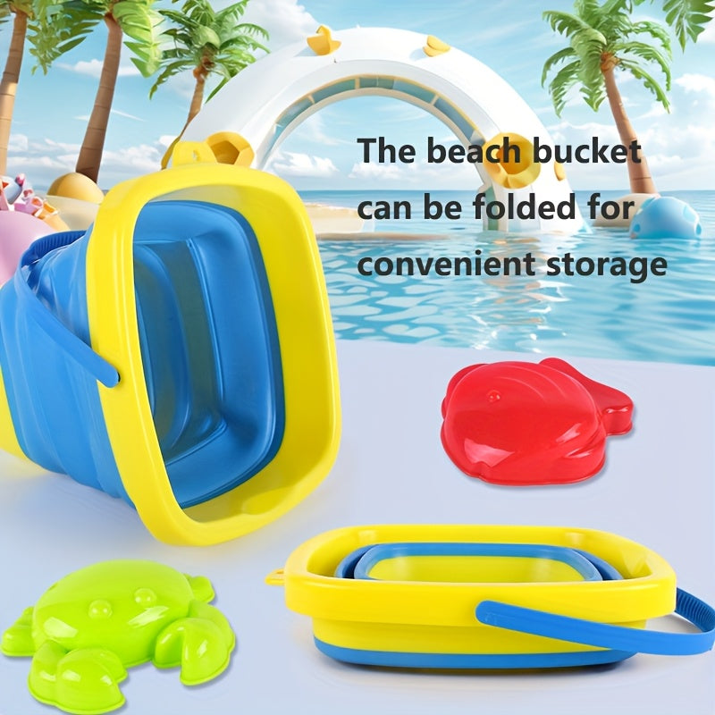 Kids Beach Toys Sand Water Play Set Folding Bucket Christmas Halloween Toy