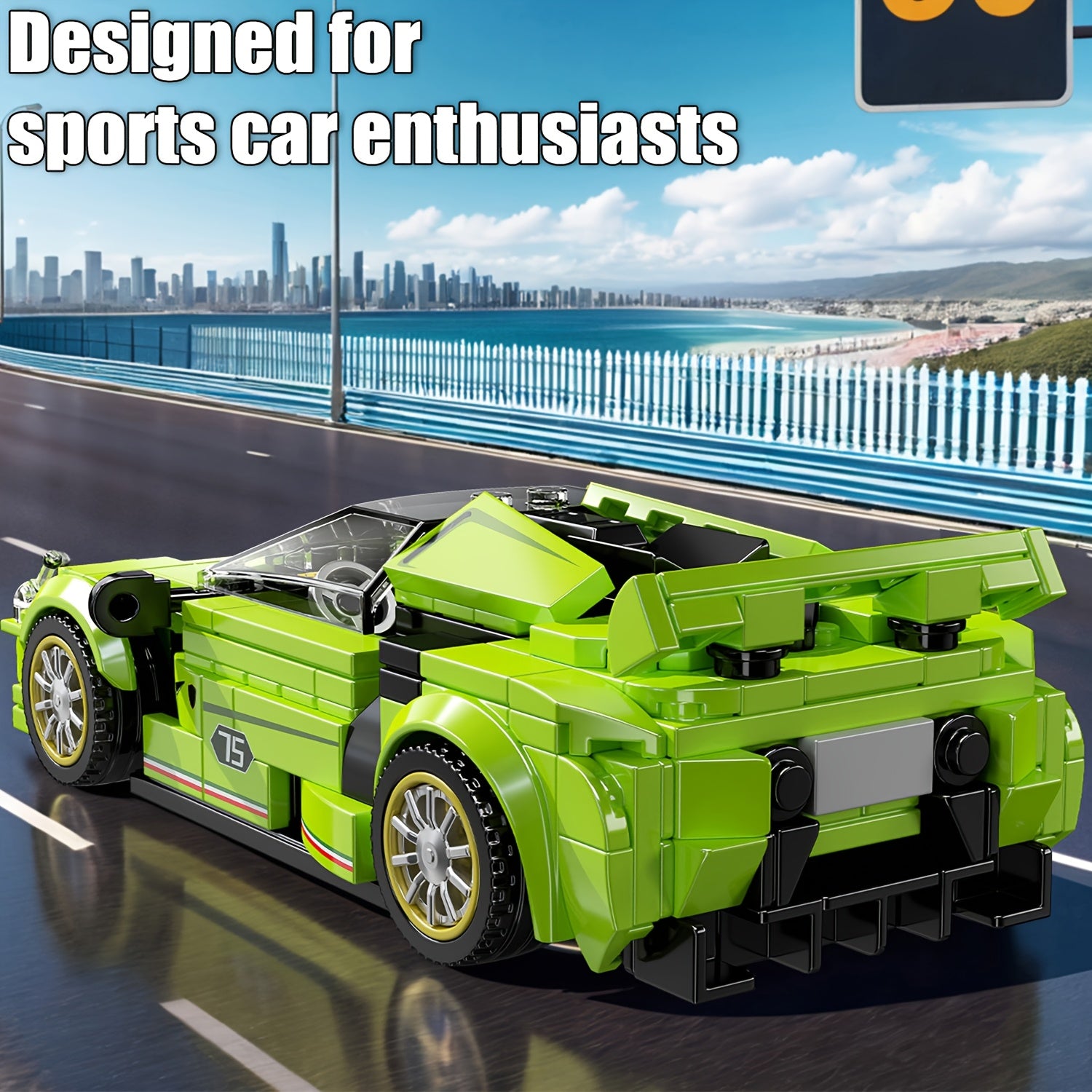 323pcs Racing Assembly Model Building Toy with Dustproof Display Box