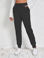 Sports Pants Women's Plus Solid High Stretch Jogger