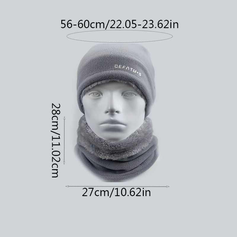 Men's Winter Windproof Mask Neck Cover Hat Dual purpose Plus Velvet