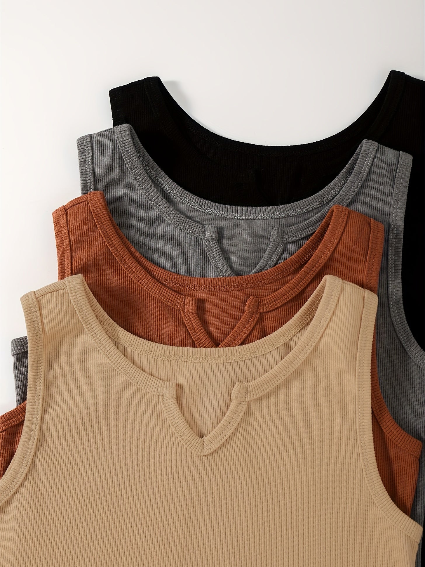 Sexy Knitted Sleeveless Bodysuits 4-Pack