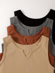 Sexy Knitted Sleeveless Bodysuits 4-Pack