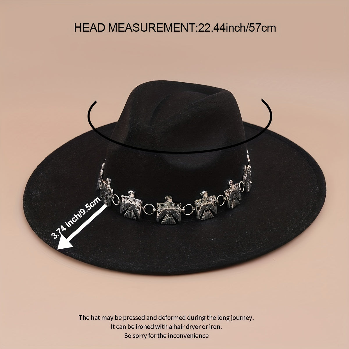 Western Vintage Cowboy Hat with Boho Hatbands