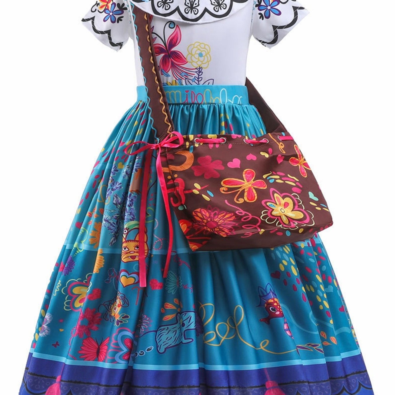 Princess Skirt Cosplay Dress Set with Bag