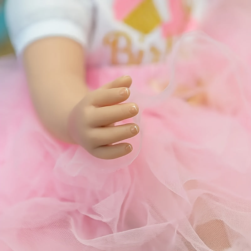 24 Inch Soft Fabric Realistic Reborn Girl Doll with Long Curly Hair