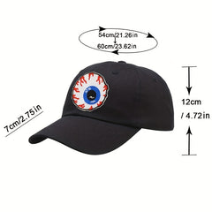 Embroidered Hip Hop Baseball Cap Eyeball Design