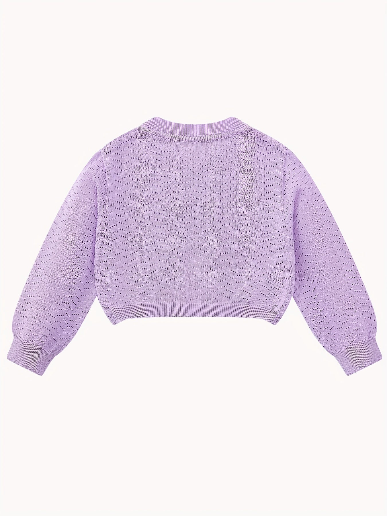 Girls Thin Knitwear Cotton Cardigan Sweater Long Sleeve Cover Up Button Closure