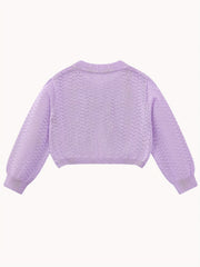Girls Thin Knitwear Cotton Cardigan Sweater Long Sleeve Cover Up Button Closure