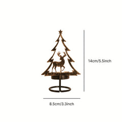 Christmas Candlestick Wrought Iron Desk Ornament