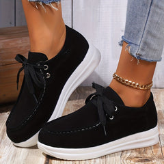Women's Lightweight Casual Walking Shoes Low Top Lace Up Outdoor Travel Shoes