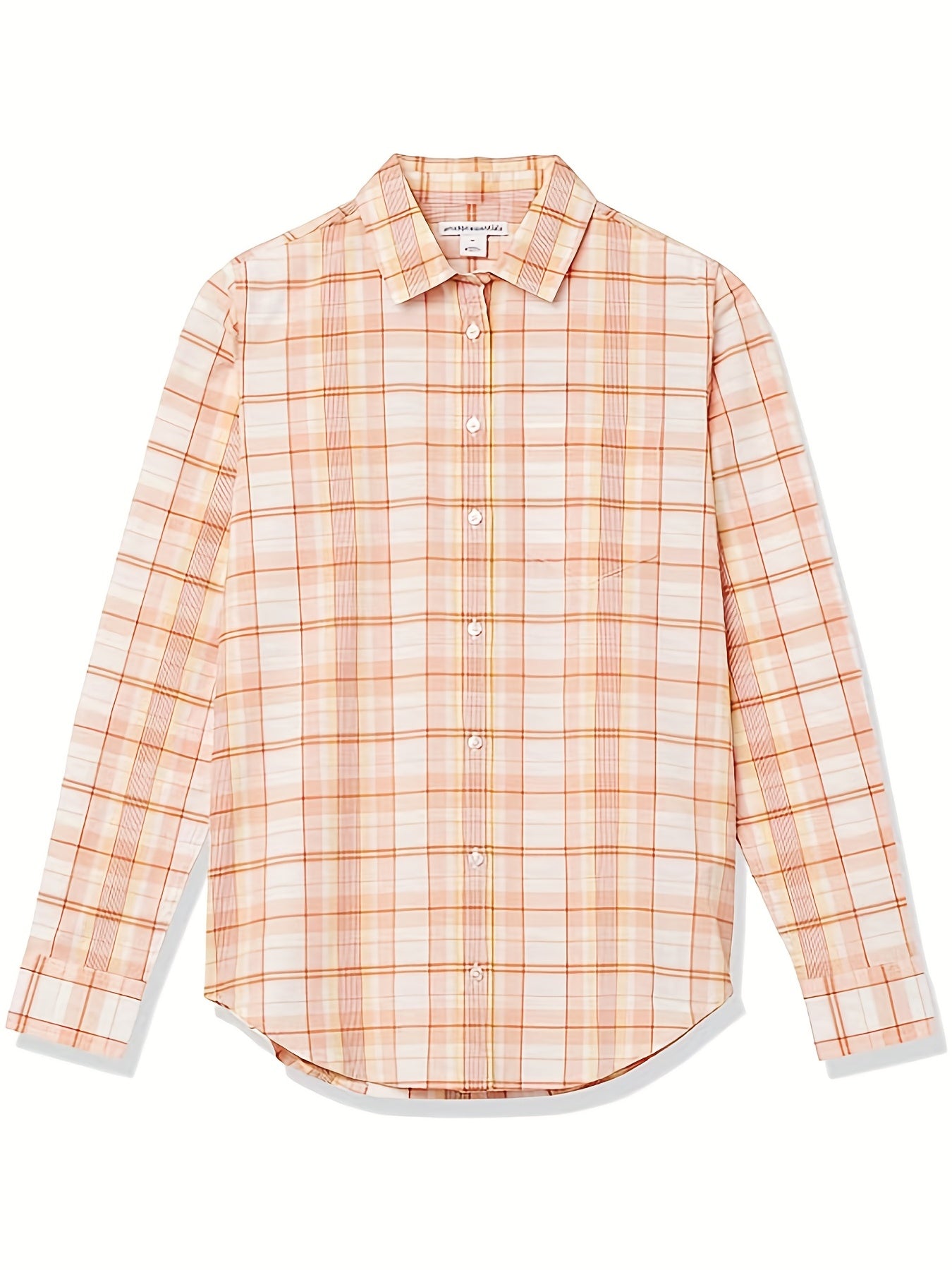 Plaid Print Long Sleeve Button Up Shirt Top