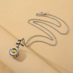 Sunflower Cremation Pet Ashes Urn Necklace & Ring Set
