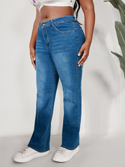 Button Flay High Stretch Jeans