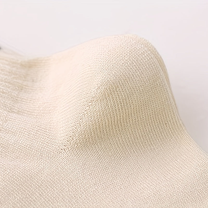 10 Pairs Letter Print Ribbed Socks, Comfy & Breathable Mid Tube Stockings