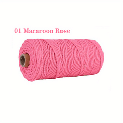 3mm 110 Yards 100% Cotton Frame Cord DIY Twisted Rope Wrapping Rope - Colorful