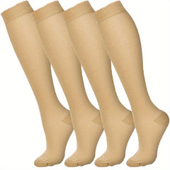 4 Pairs Copper Compression Socks Improve Circulation Reduce Swelling Relief Pain