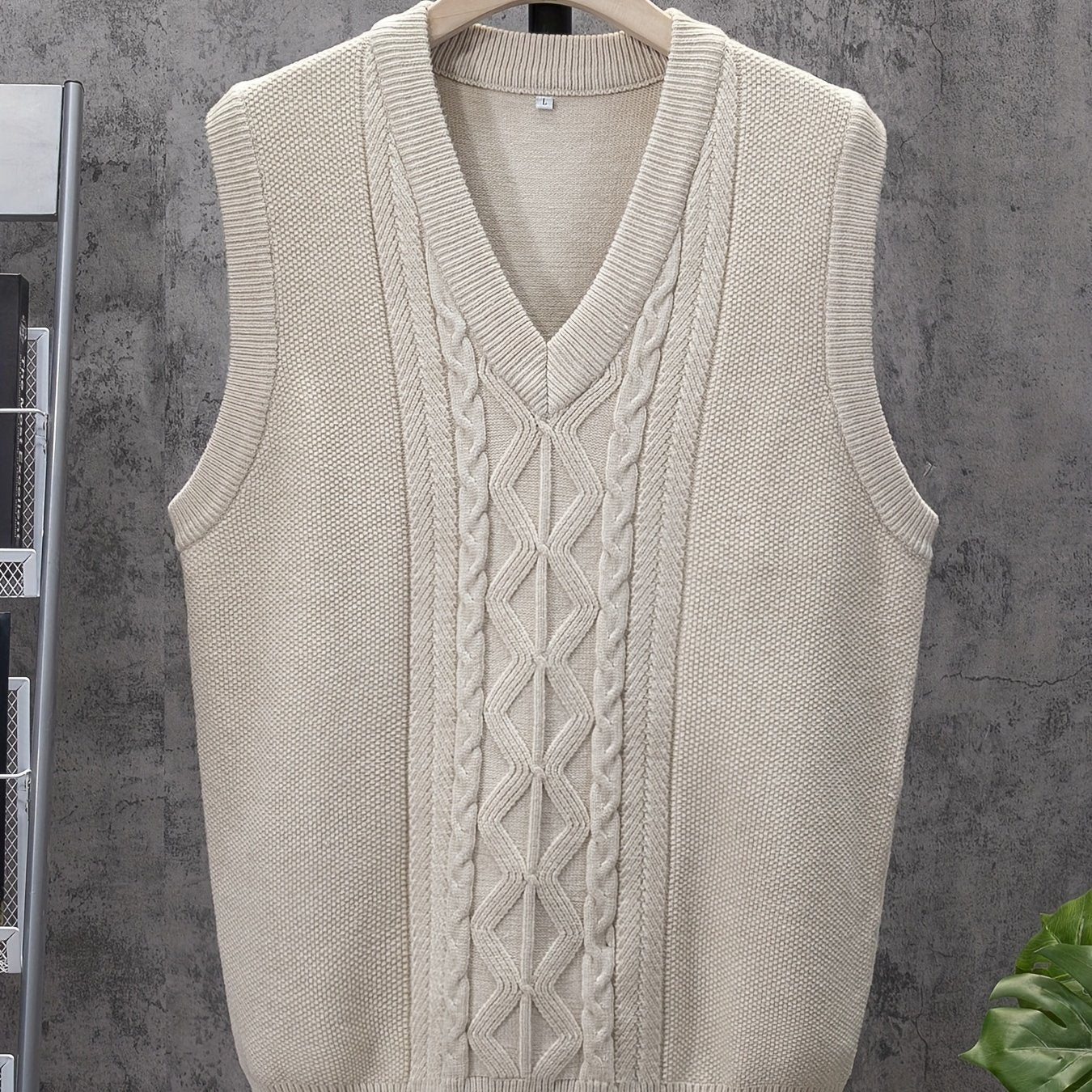 Men's V Neck Stripe Knit Vest