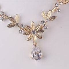 Crystal Bridal Headband Necklace Earrings Set Wedding Accessories