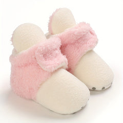 Warm Hook and Loop Fastener Boots for Baby Boys and Girls
