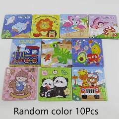 Educational Animal Cartoon Puzzle Toys - Colorful Square Puzzles for Kids