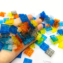 60pcs 6 Colors MOC Transparent Compatible 3022 Short Bricks Building Blocks