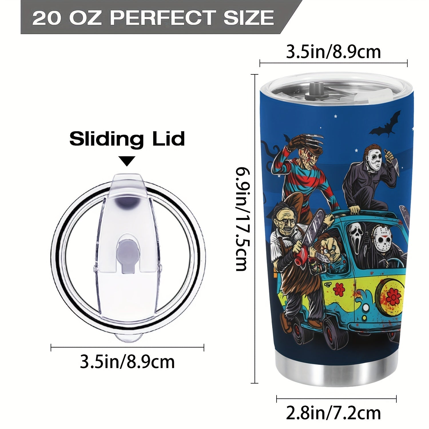 Halloween 20oz Stainless Steel Tumbler - Vacuum Insulated Travel Mug