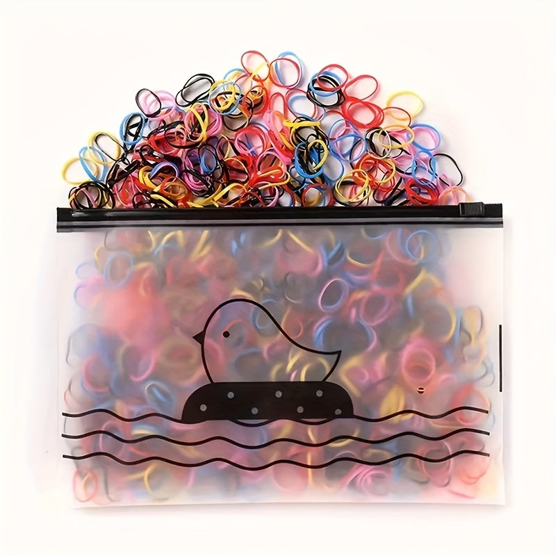 1000pcs Colorful High Elastic Hair Tie Hair Accessories For Girls