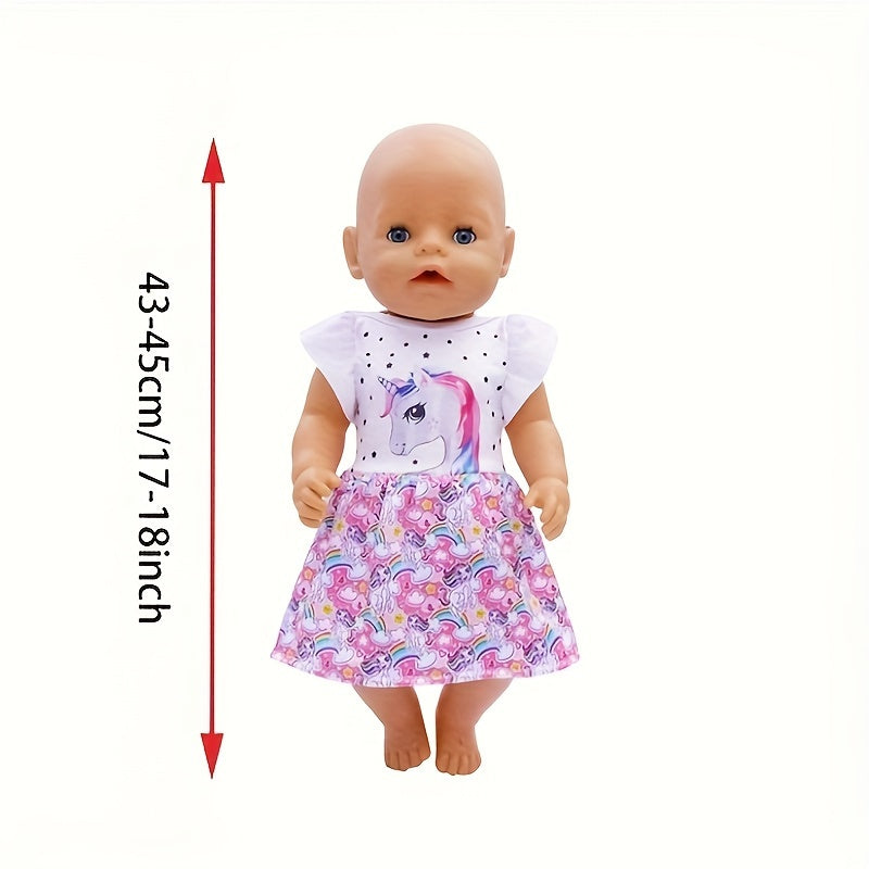 Unicorn Dress for 18 Inch Dolls