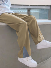 Men's Casual Solid Loose Fit Pants For Spring Summer